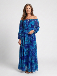 Aspen | Off Shoulder Floral Maxi Dress
