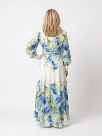 Harper | Long Sleeve Floral Button Front Maxi Dress